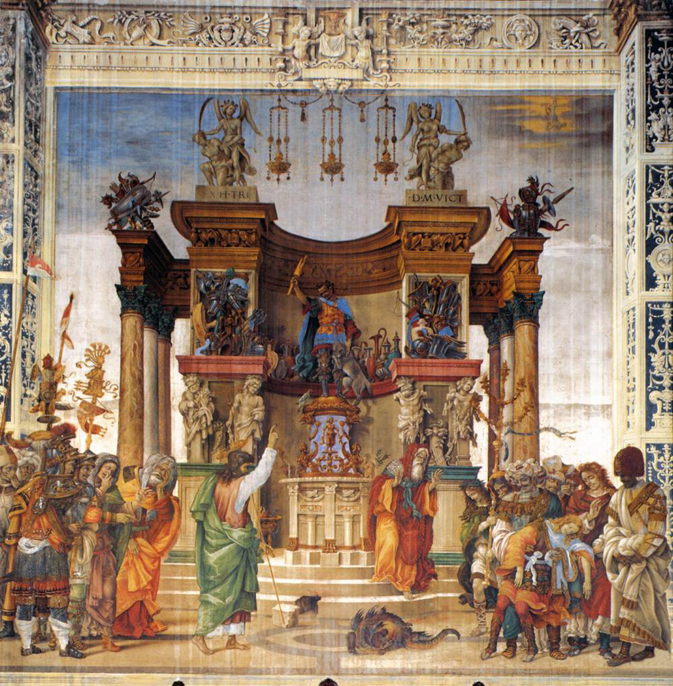 saint philip driving the dragon from the temple of hieropolis